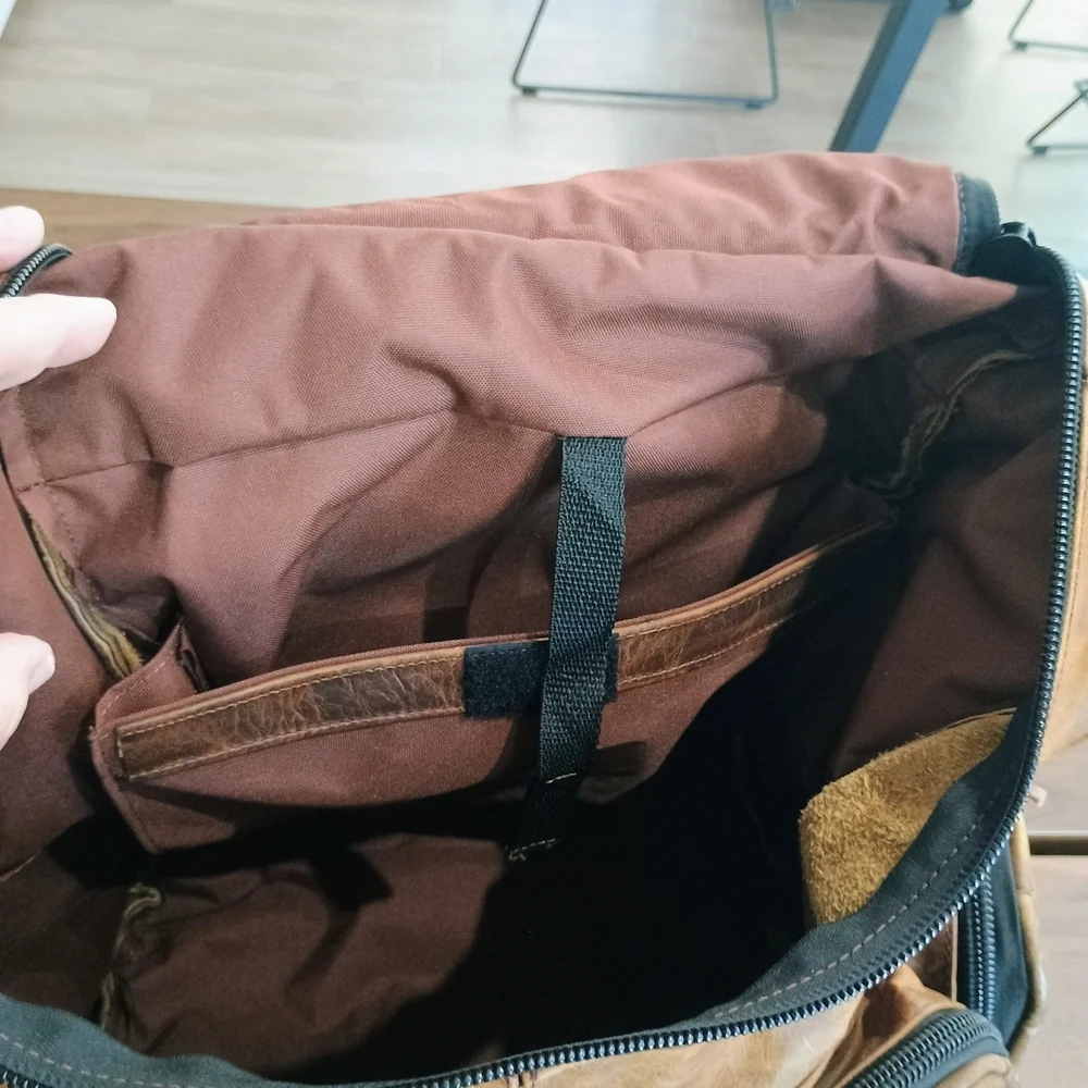 Large Brown Leather Backpack